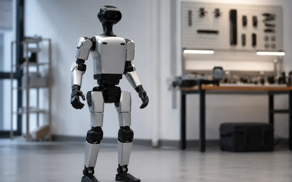 Featured image for NEO enters production. 1X claims capacity for 10,000 humanoids a year