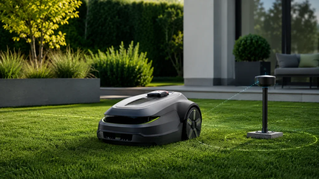 Featured image for How RTK works in a robot mower: accuracy, base stations and limitations