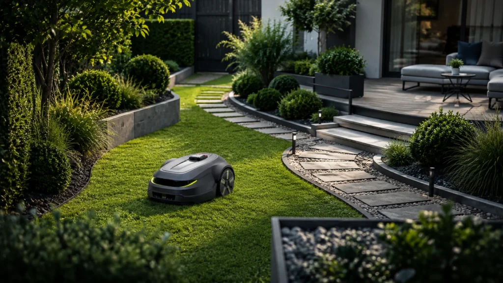 Featured image for Robot mower for a small garden: layout matters more than area