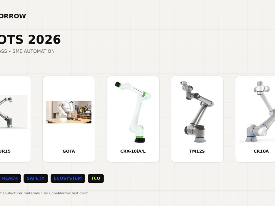 Best cobots for small businesses 2026 — UR15, ABB GoFa, FANUC CRX, Techman TM12S and DOBOT CR10A