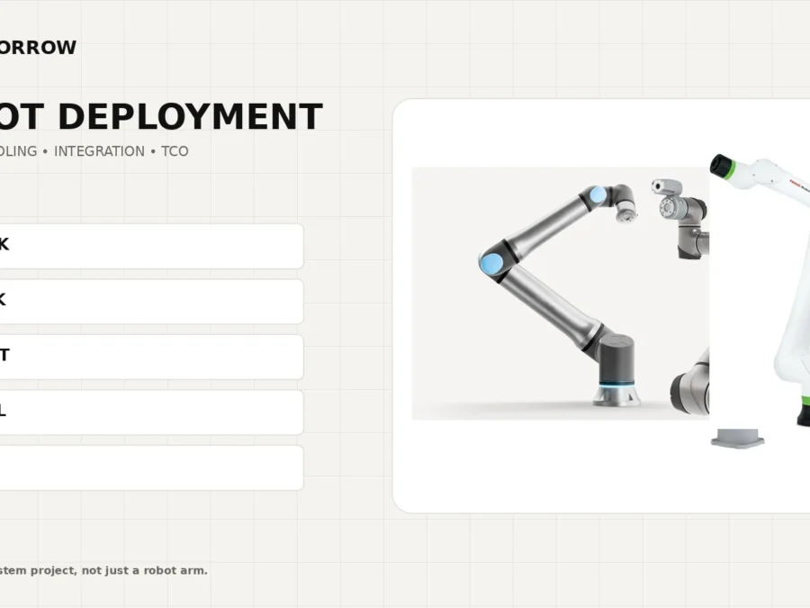 Cobot deployment for a small business — cost, safety, integration and ROI