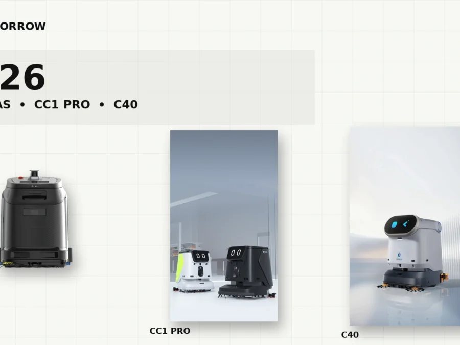Commercial cleaning robots 2026 — Gausium Phantas, PUDU CC1 Pro and KEENON C40