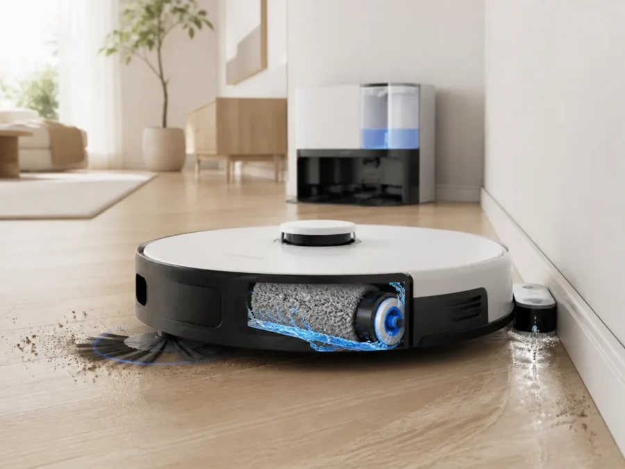 Wizualizacja redakcyjna robota eufy E25; nie jest oficjalnym zdjęciem producenta.