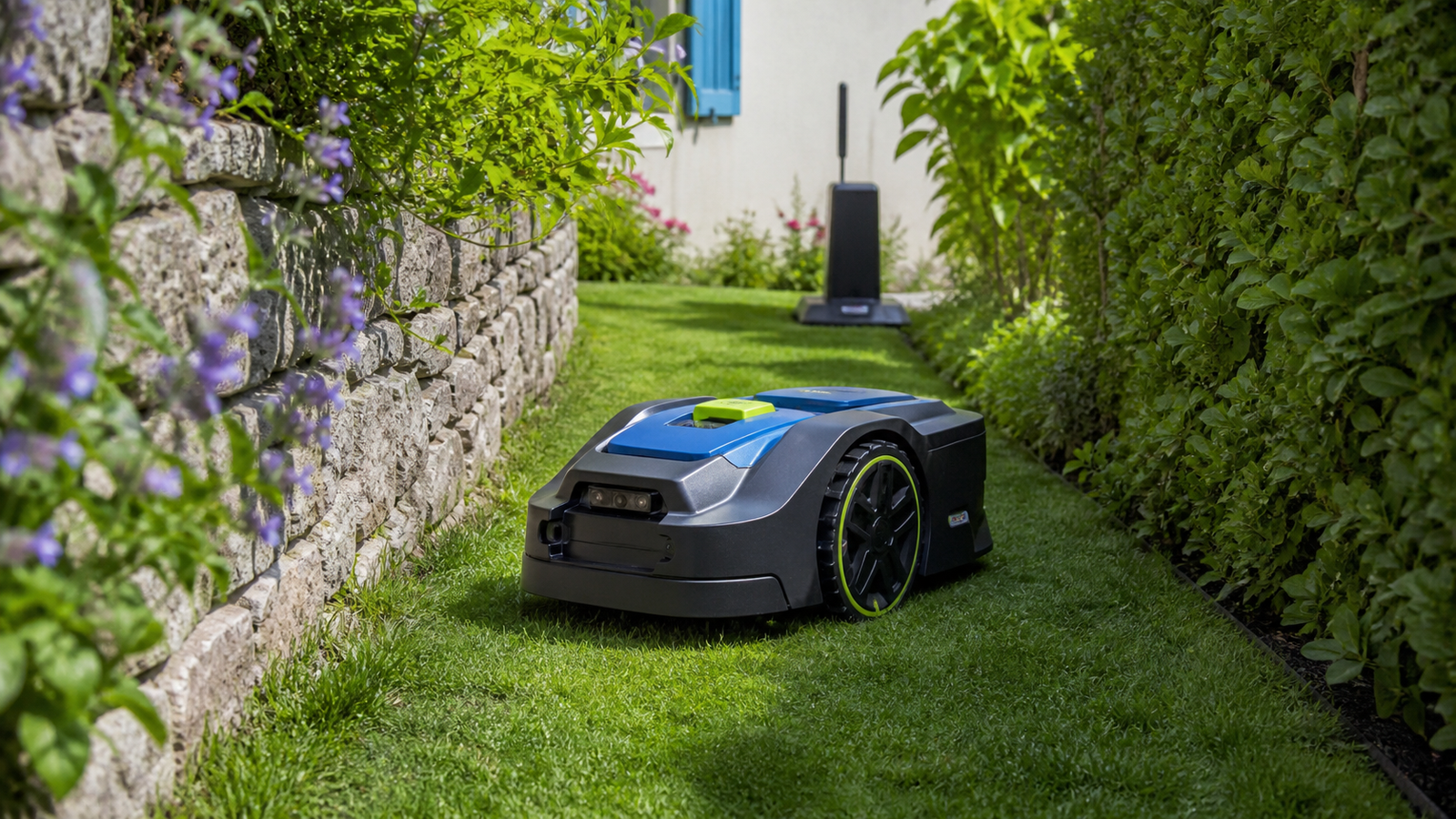 Editorial illustration of the ECOVACS GOAT O600 RTK robot