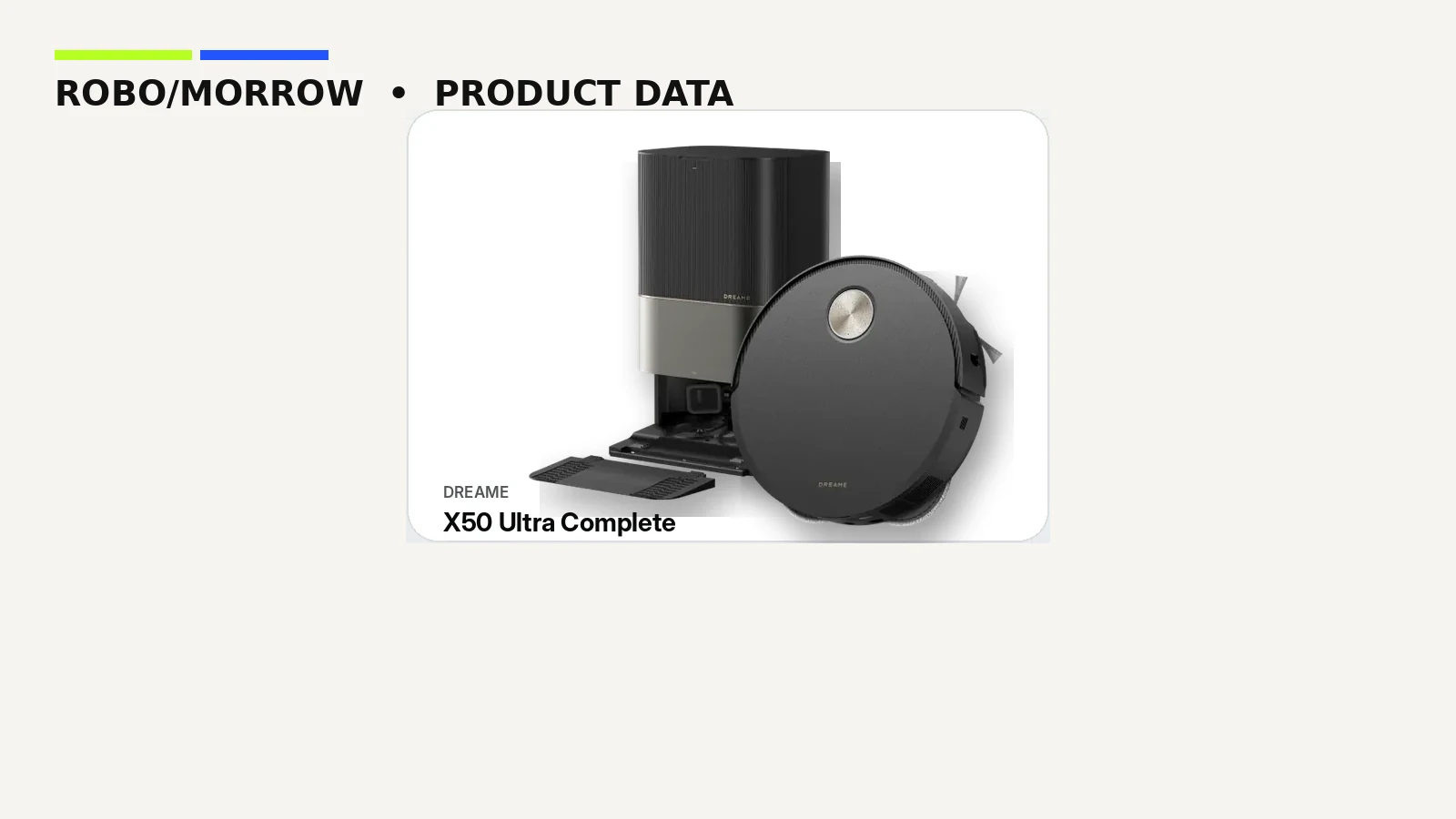 Dreame X50 Ultra Complete with PowerDock