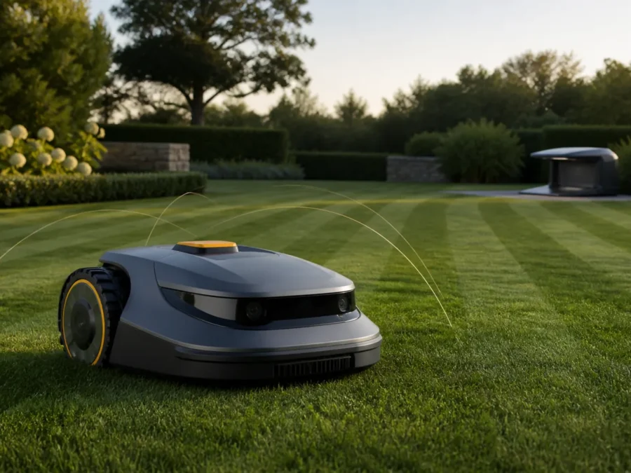Wizualizacja redakcyjna robota Segway Navimow X315E; nie jest oficjalnym zdjęciem producenta.