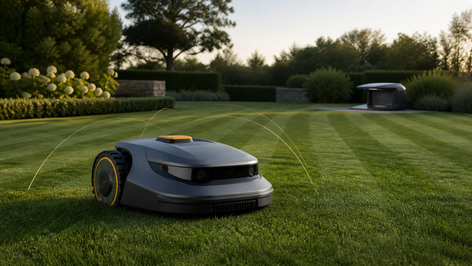 Editorial visualisation of Segway Navimow X315E; not an official manufacturer photograph.