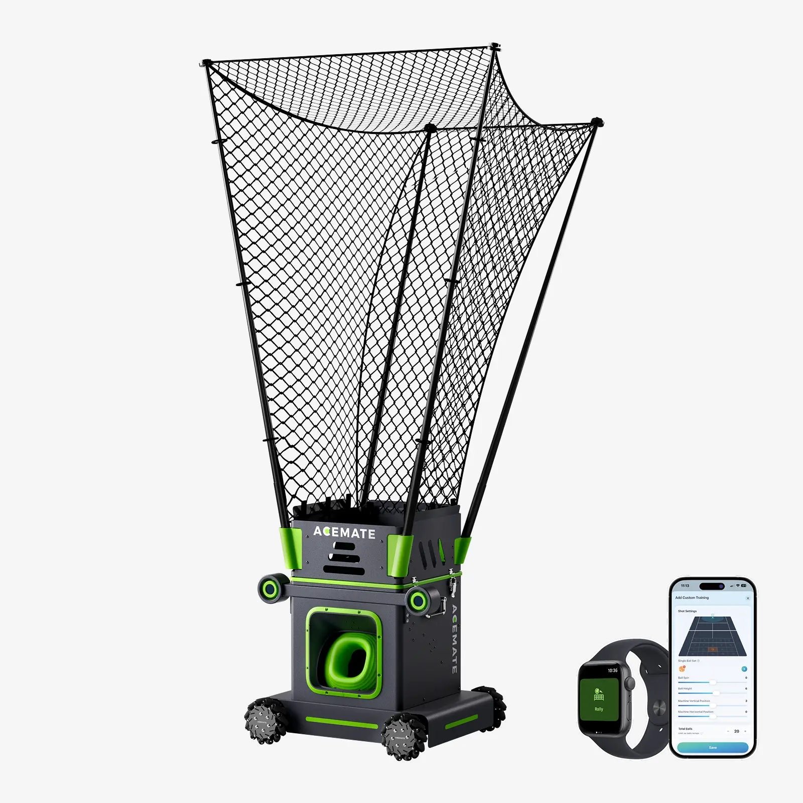 ACEMATE S10 Pro tennis robot shown at IFA 2026 alongside the S10