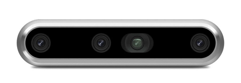 RealSense D455 depth camera used in robotic perception systems
