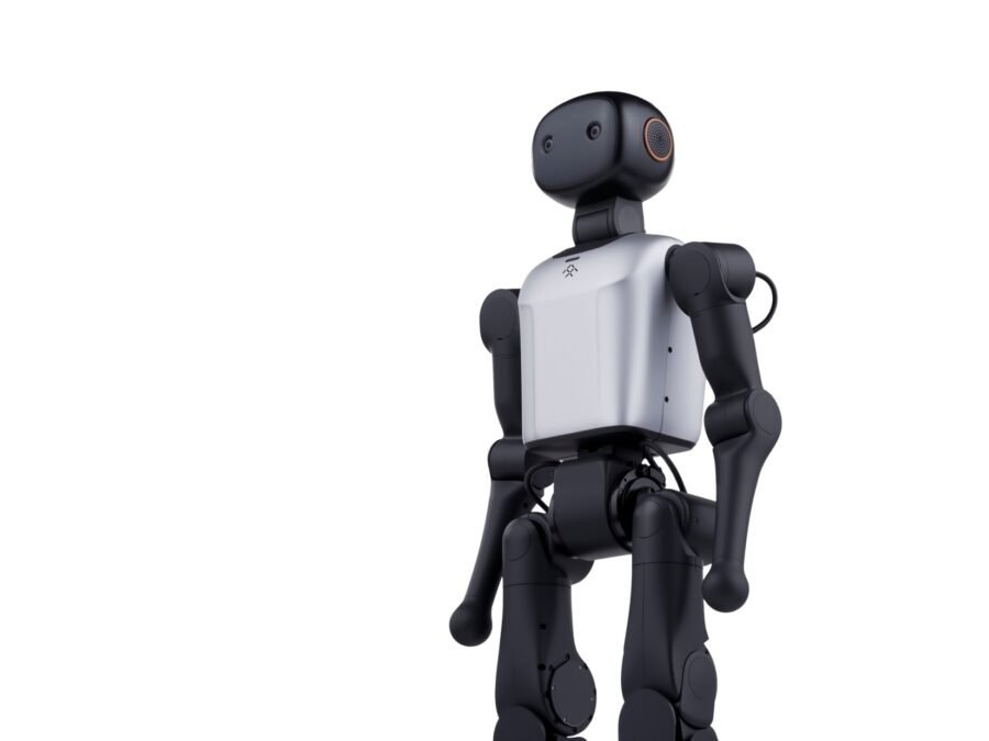Faraday Future Master Mini humanoid in an official product visualization