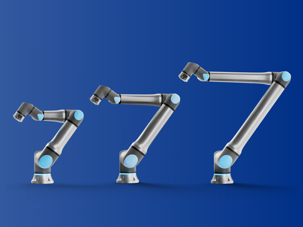 Universal Robots Gen 7 — rodzina cobotów g-Series, oficjalne zdjęcie producenta