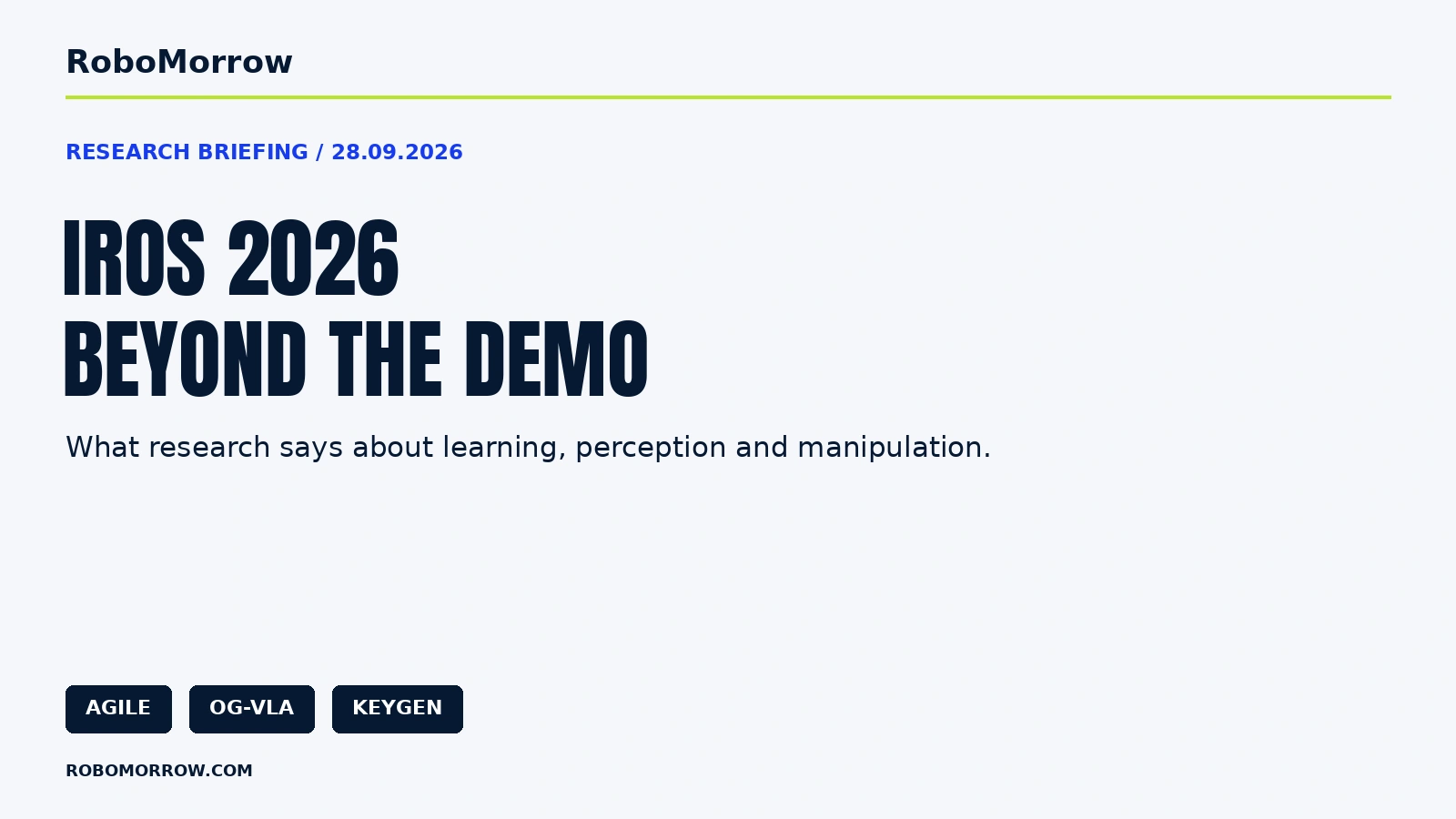 IROS 2026 — conference dates and three research directions