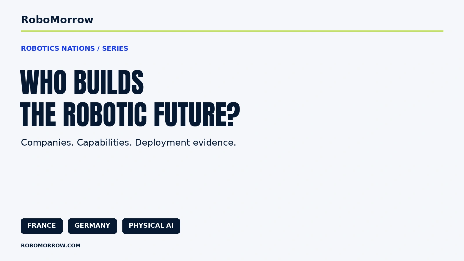 Robotics Nations — robotics ecosystem analysis series
