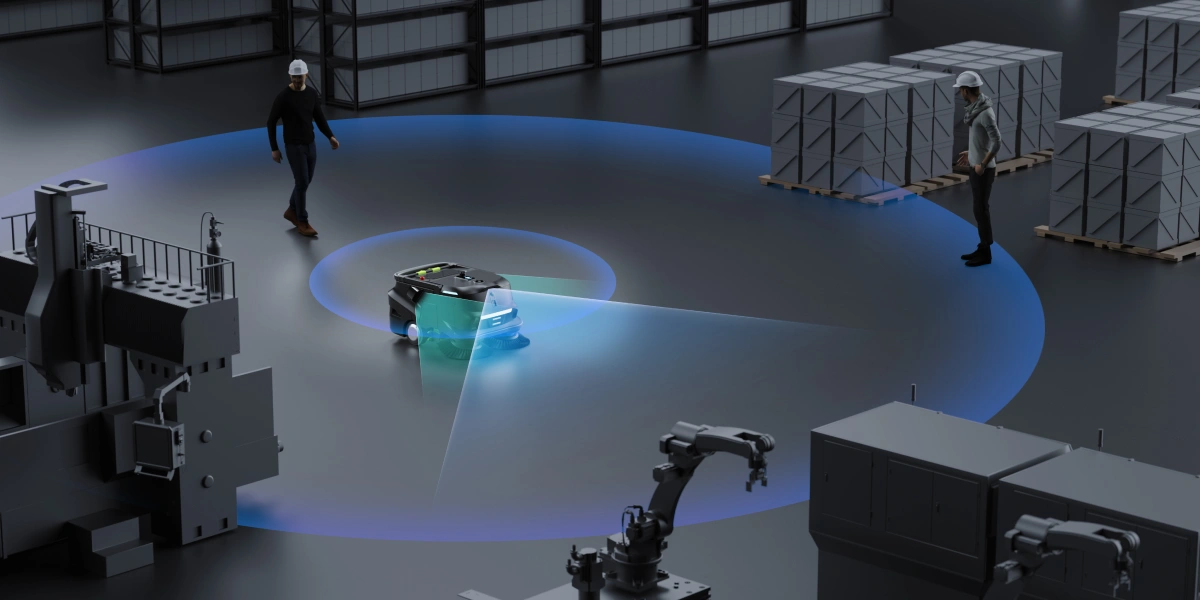 PUDU MT1 — manufacturer visualisation in a facility; illustration for the service and SLA guide