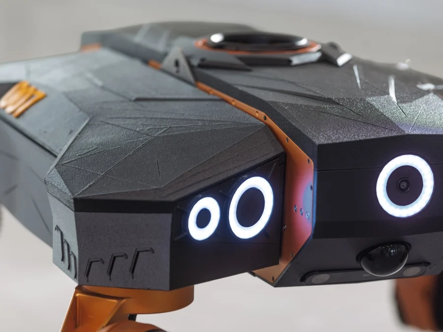 Close-up of the new All3 Mantis body and sensors. Photograph: All3.